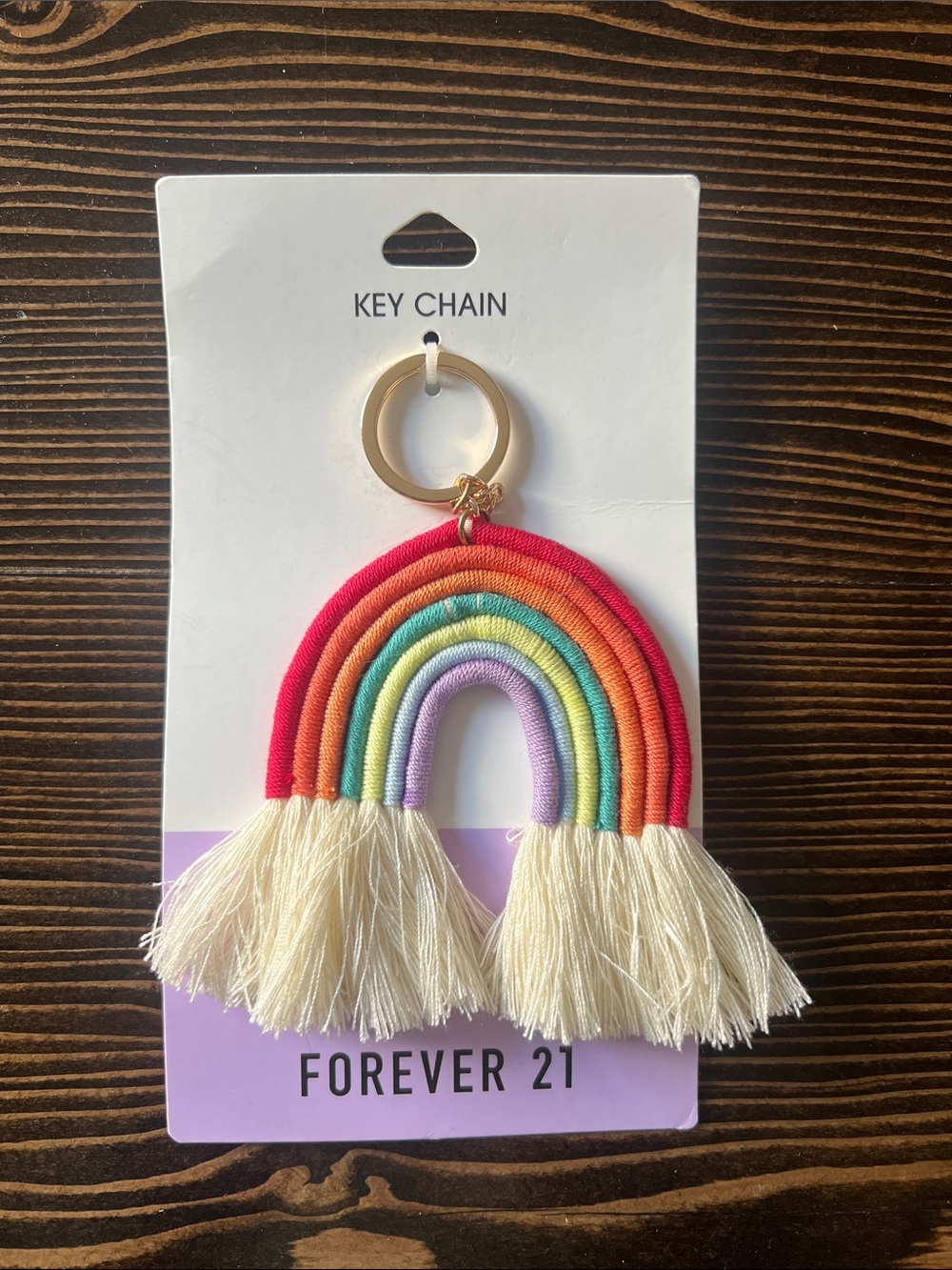 Forever 21 Rainbow Tassel Keychain - Multicolor